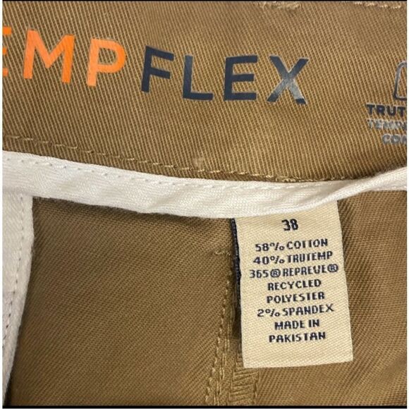 NWT Men’s Classic Fit Stretch Comfort Shorts Brown Size 38 with 7 Inch Inseam - Picture 4 of 5